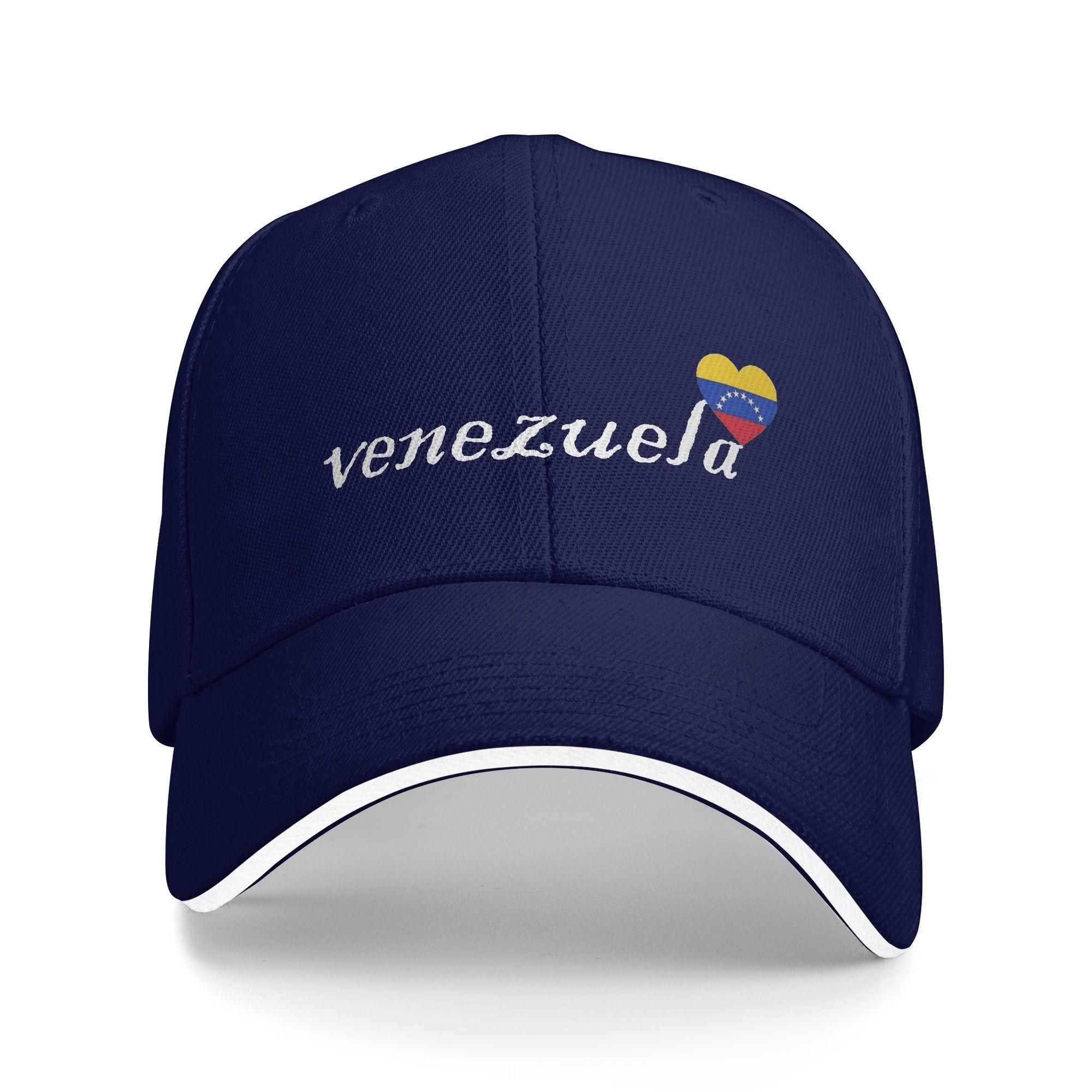 

Unisexs WoUnisexs Venezuela With Heart Flag Venezuelan Outdoor Hat Sun Cap Casual Baseball Cap Sunscreen Hats One Size