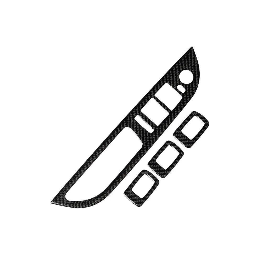 For BMW E60 Car Window Lift Trim Switch Sticker Carbon Fiber Decals Trim 2004 2005 2006 2007 2008 2009 2010 Accessories