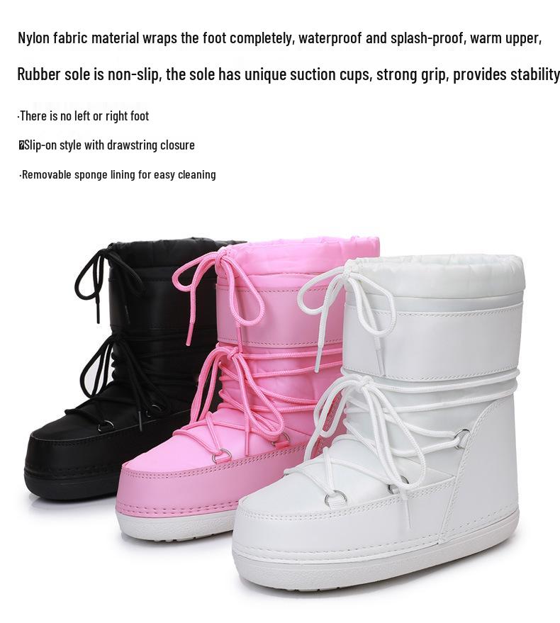 2024 Short Tube Waterproof Non-Slip Space Boots - Thickened Warm Snow Boots for Europe