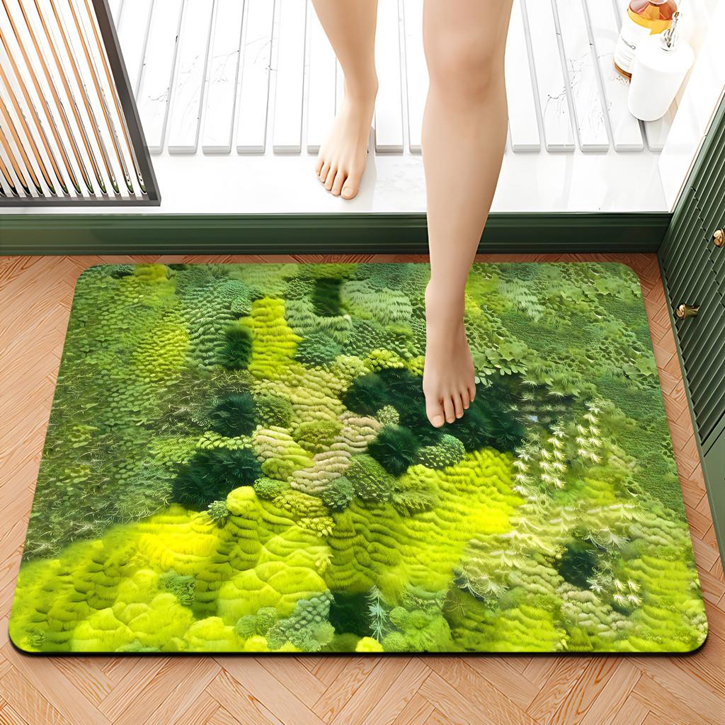 Entrance Entrance Bathroom Moss Carpet Non-slip Bathroom Water-absorbent Foot Mats Diatomite Floor Mats