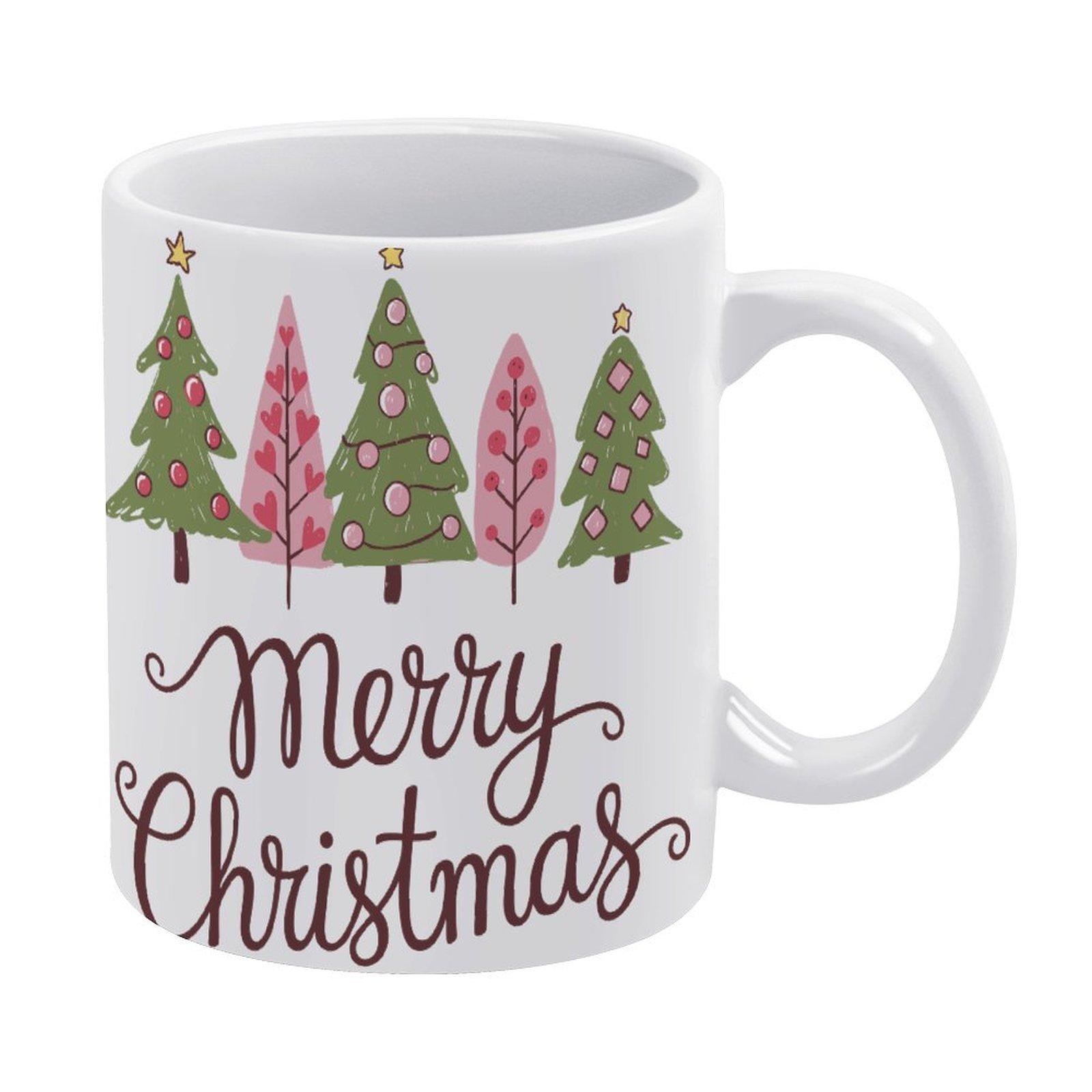 

1pc 11oz blank ceramic mug, double-sided printed drink cup, shiny finish, solid base, reliable mug for coffee moments and tea lovers белый