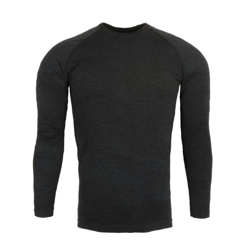 American Seamless Jacquard Zip-Up Fitness Base Layer Quick-Dry Slim Fit Long Sleeve T-Shirt