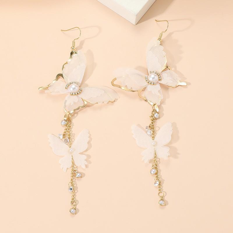 Trendy European-American Mori Style Butterfly Earrings