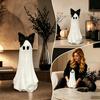 Unique Halloween Gifts Cute Ghost Resin Ornament, Matte Finish Desktop Figurine, Decorative Gothic Home Accents Statue for Living Room Entrance