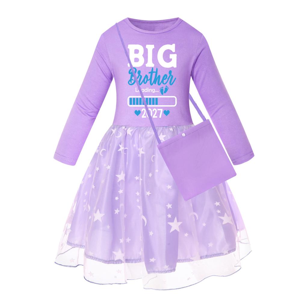 Girls Star Rainbow Lace Dress 5942