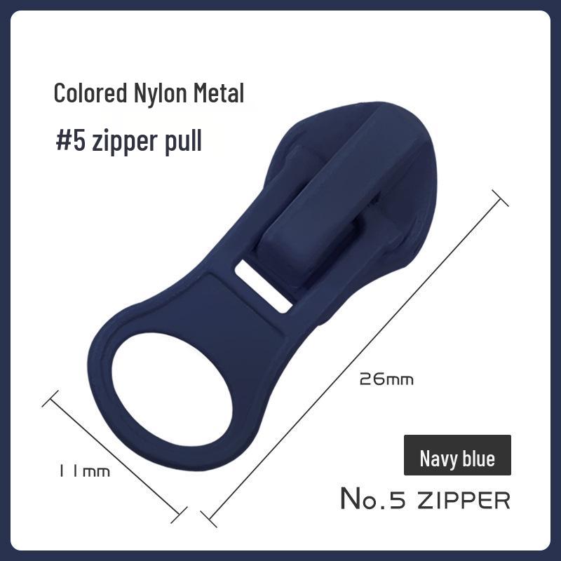 Nylon & Metal Zipper Pull for Jackets and Bags (No. 3 & No. 5)
