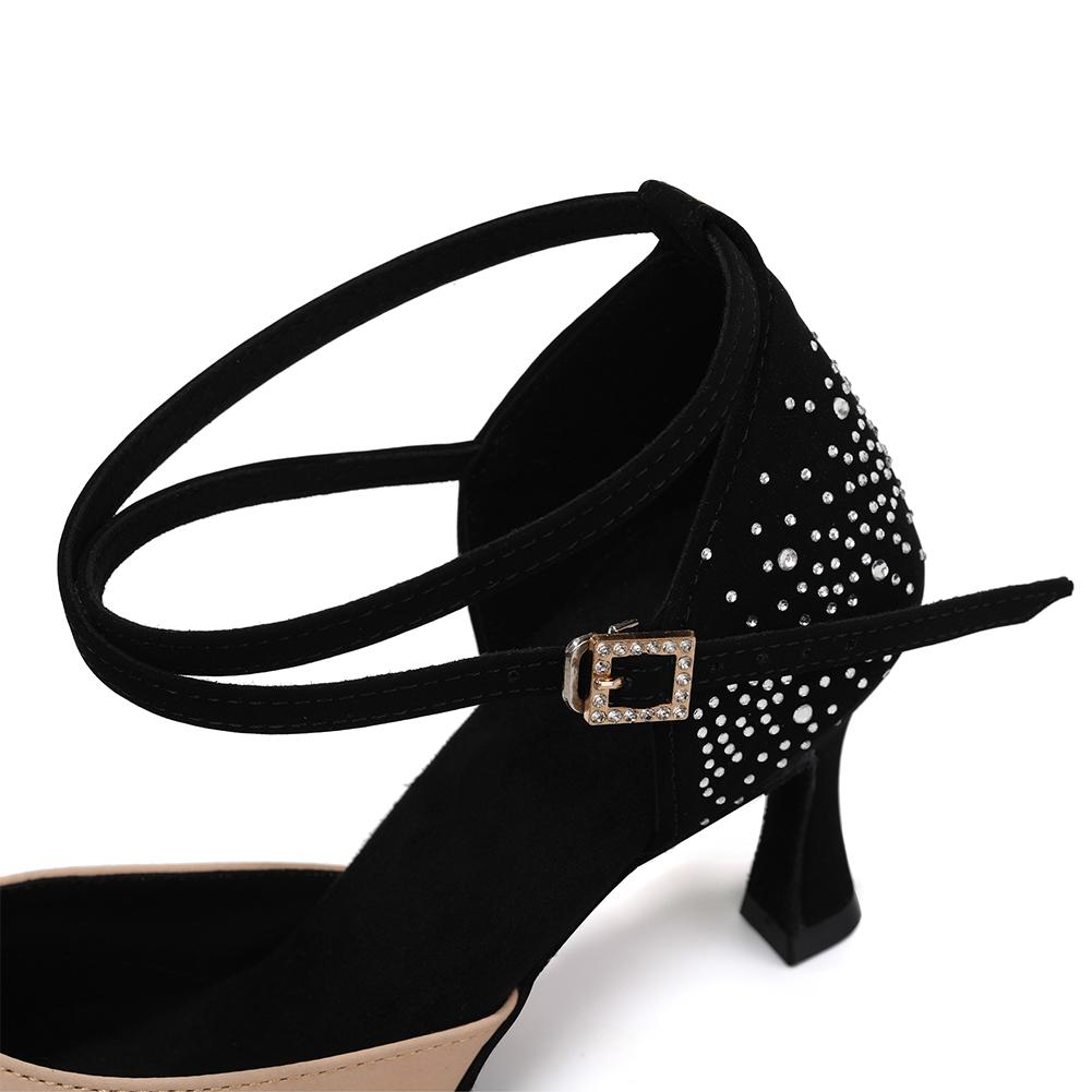 Women Latin Dance Shoes Shining Party Rhinestone Dancing Shoes for Women Indoor Sandals