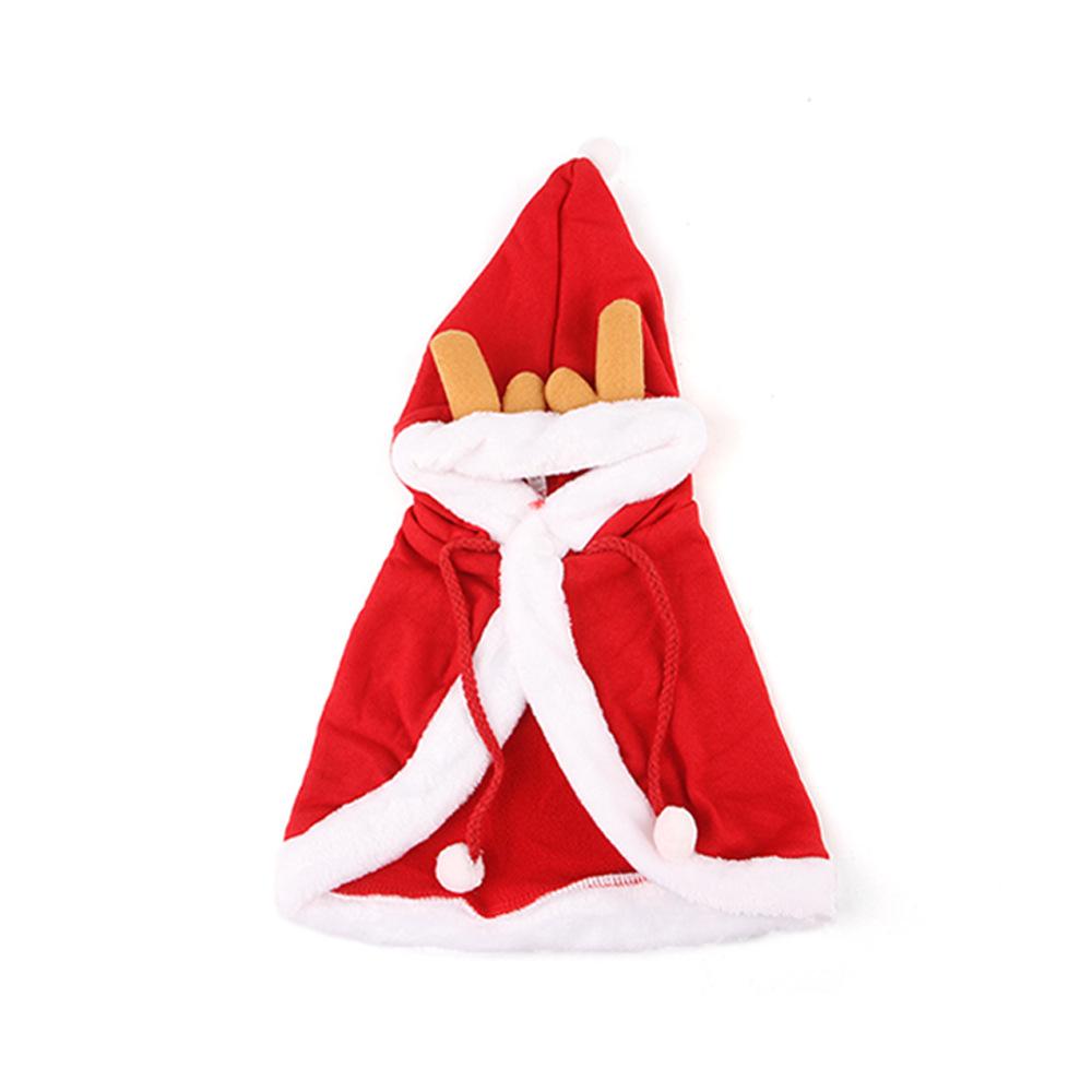 Creative Pet Christmas Transformation Cute Antlers Clothing Cat Cloak Clothing Christmas Deer Cloak