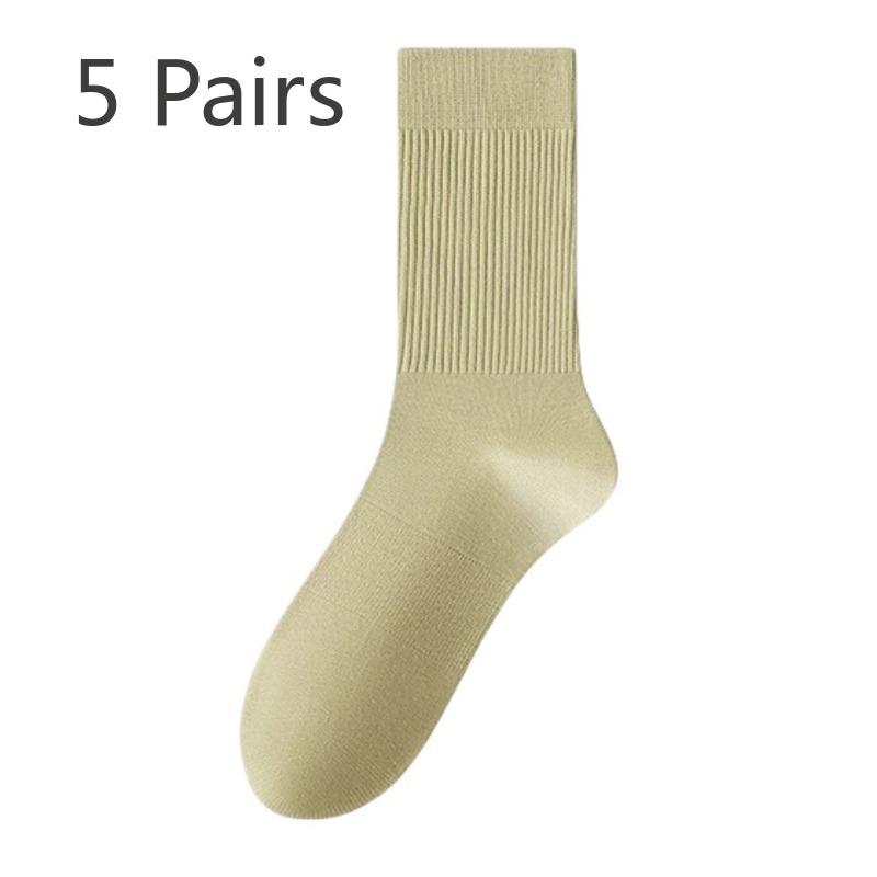 5 Pairs of Women's Summer Thin Cotton Deodorant Non Slip Heel Socks