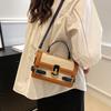 Womens Fashion Square Small Color Matching Shoulder Crossbody Bags Trendy Satchel Purse