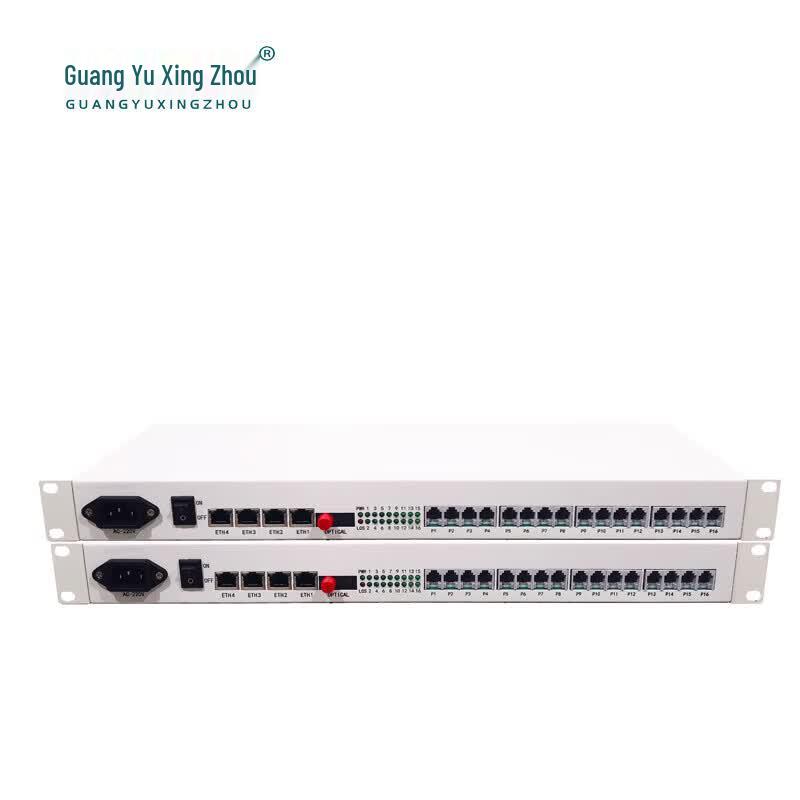 

16-Channel Telephone Optical Transceiver with 4-Port 100M Ethernet