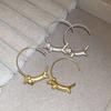 Unique Sausage Dog Earrings Circular Women's Ear Jewelry Fashion Dachshund Hoop Earrings  Gift