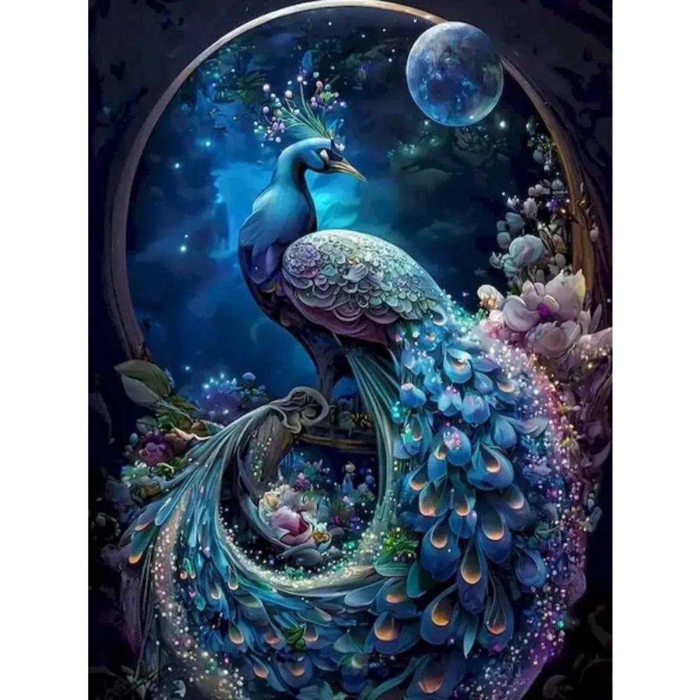Round Diy Painting Diamond Full Cross Stitch 3d Animal Scene Home Decorative Art Painting Architectural Diamond Painting 5d Diamond Art Painting