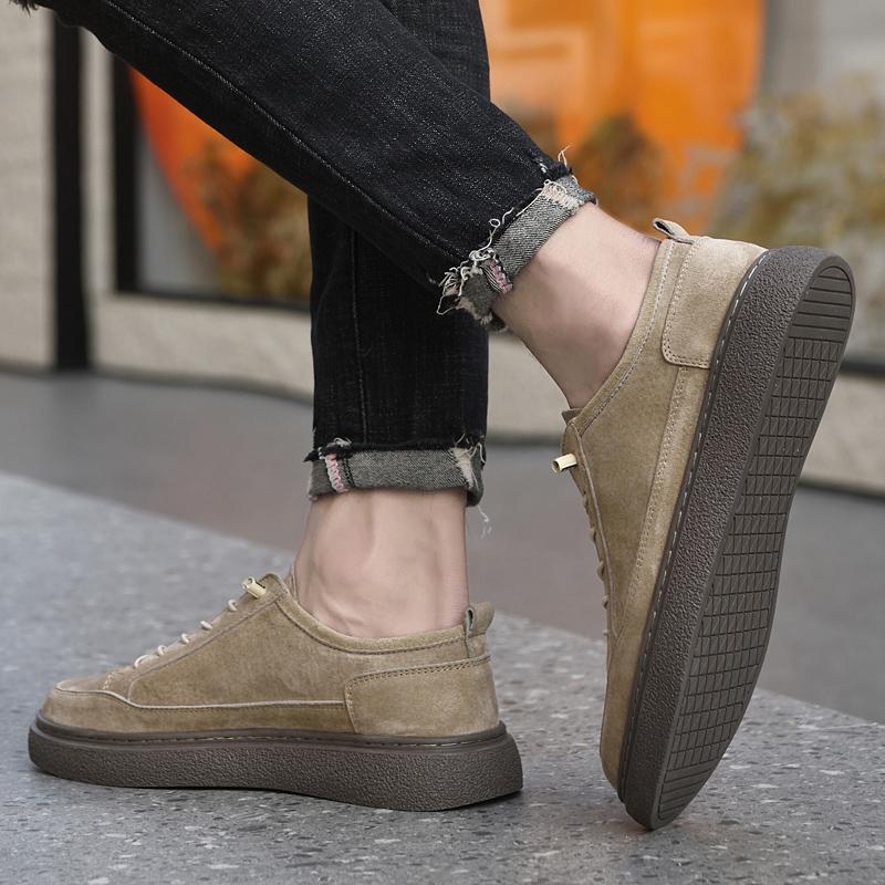 Fashion Italian Mens Genuine Leather Board Shoes Fashion2025New Arrival Handmade Designer Shoes Outdoor Antiskid Walk Flats Oxford Shoes