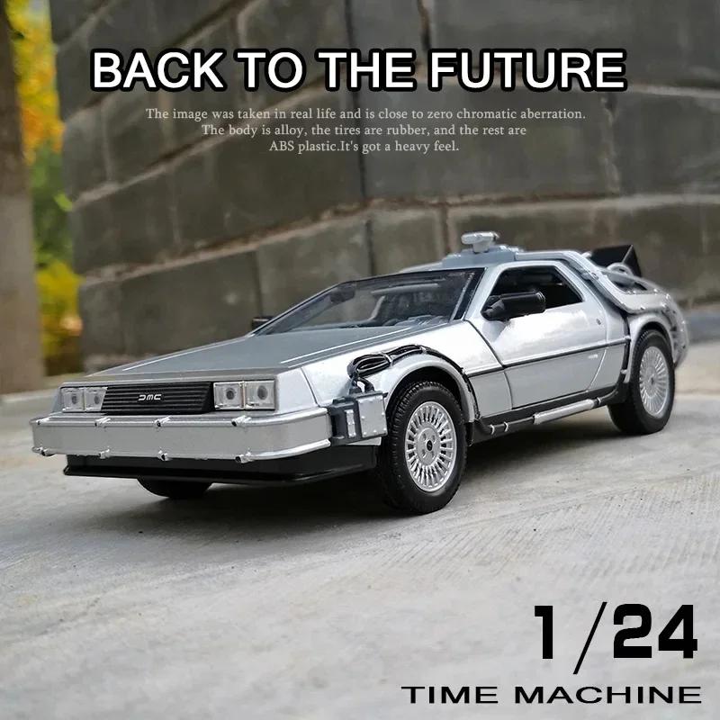 Welly 1:24 Back To The Future Time Machine Dmc-12 Delorean Diecast Alloy Model Car Metal Toy Car For Toy Gift Collection