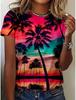 Women's Beautiful Flower Printed T-Shirts Short Sleeve Tees Tops 3D Prints O-Neck Shirt Summer Casual Women's Clothing Apparel