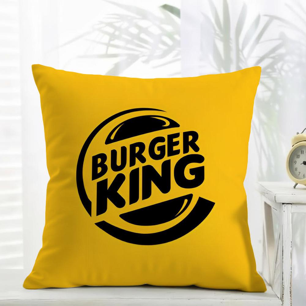 Burger King Cushion Cover Comfort Daily Washable Linen Soft  for Sofa Bed Home Room Decor