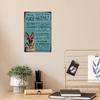 Putuo Decor 1 Stück Deutsches Vintage Metallschild Wandkunst Dekor für Zuhause Bauernhaus Wohnzimmer Hinterhof Geschenke Haustier Hund 7,9x11,8 Zoll