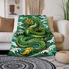Multiple Sizes Dragon and Waves  Print Blanket Warm Soft Suitable for All Seasons for Home Sofa Travel Camping Picnics RV