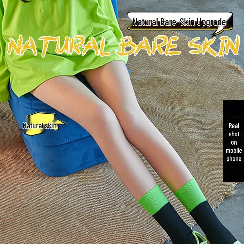 Women's Fleece-Lined, Flesh-Colored Pantyhose - Bare-Leg Feel for Spring, Autumn, Winter