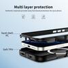 For iPhone 16 Pro Max Case Compatible with MagSafe Lens Frame Kickstand TPU + PC Shockproof Phone Cover