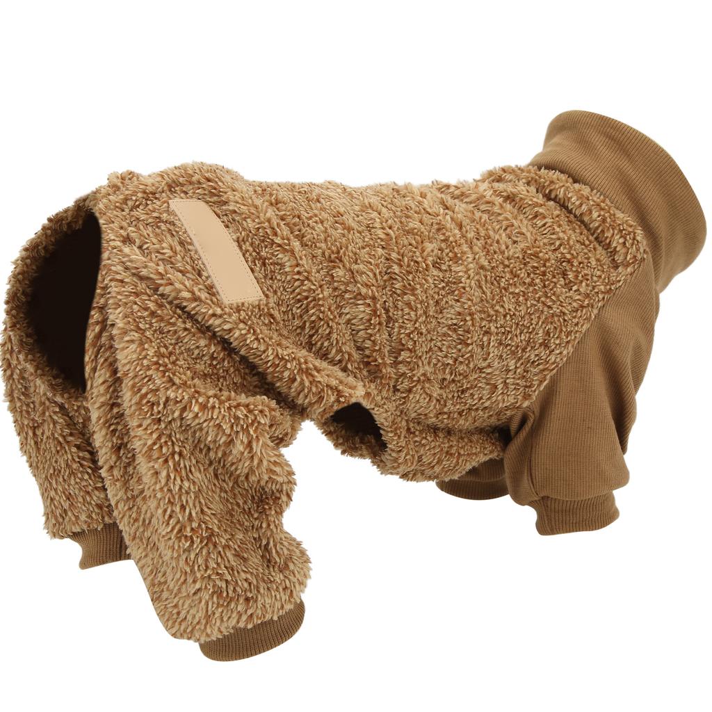 Winter Dog Clothes Puppy Sweaters High Neck Warm Pet Cold Weather Clothing for Dogs Cats