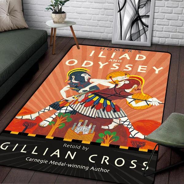 Ancient Greek Homeric Mythology THE ODYSSEY Printed Carpet for Living Room Sofa Bedroom Bedside Mat Bathroom Decoration