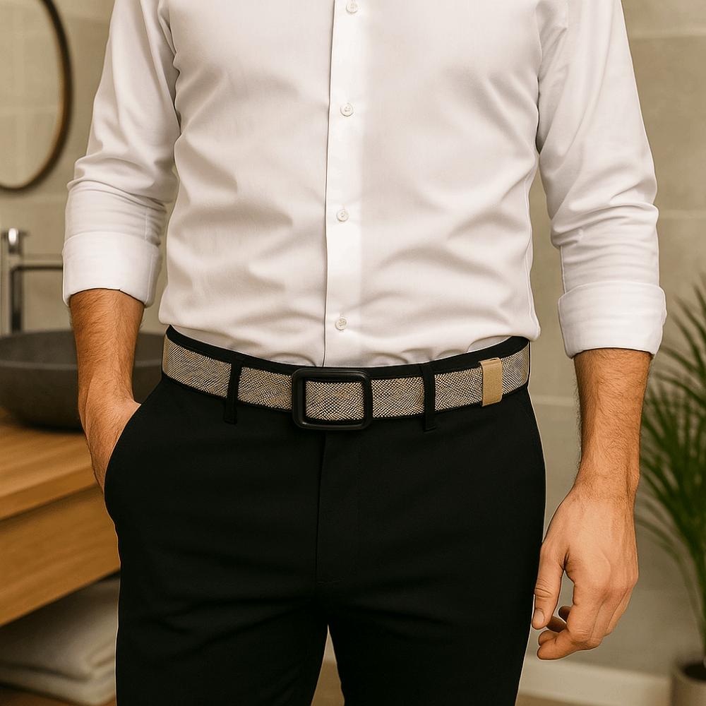 No Hole Design Men Belt Soft Jeans Belt Practical Adjustable Web Belt Outdoor Activities