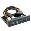 Cablecc USB Hub with Front Panel To Motherboard Connector Cable for Floppy Bay 4-Port 3.0 20-Pin 3.5-Inch