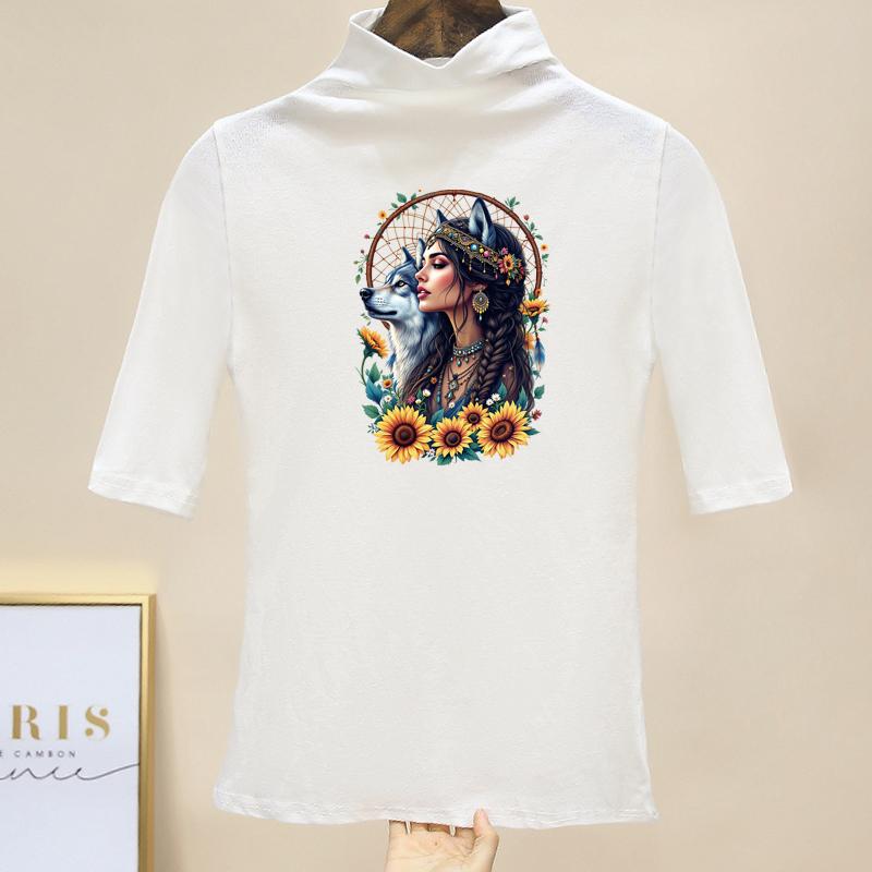 Hitzetransfer Aufkleber Prinzessin Mädchen Tier T-Shirt Heißpresse Applikation DIY Hoodies Kleidung Aufkleber Aufbügler