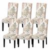 1/6pcs Full Cover Leopard Printed Chair Cover Elastic Leaf Stretch Chair Cover Non Slip Floral Fabric Chair Slipcover