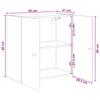 Wall Mounted Cabinet Reclaimed Wood Look 59 x 31 x 60 cm Particleboard