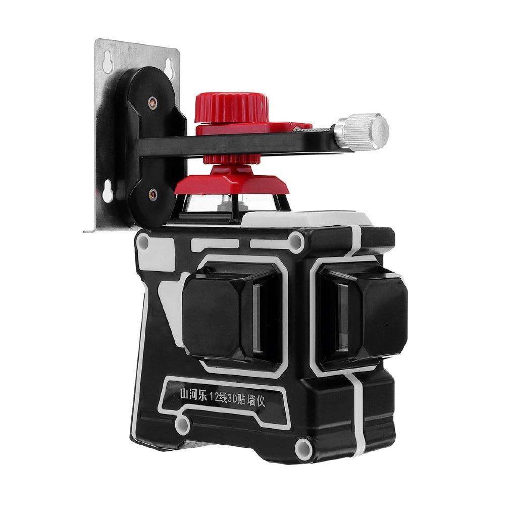 3D 12 Line Laser Level Blue Green Light 360 Degree Rotation Auto Leveling Horizontal Vertical Laser Beam with 2 Battery