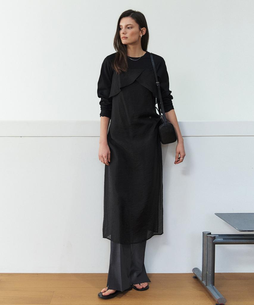 Artid See-Through Layered Sleeveless Dress_2 Colors