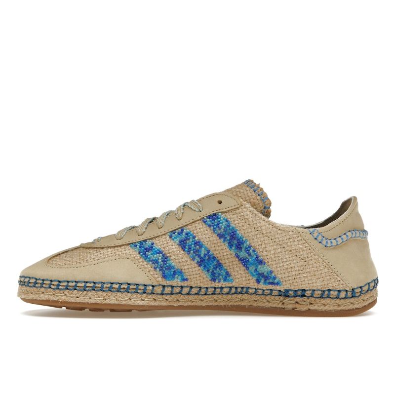 Adidas CLOT X Gazelle Linen Khaki Light Blue Unisex Sneakers Tan Blue-Bird IH3641
