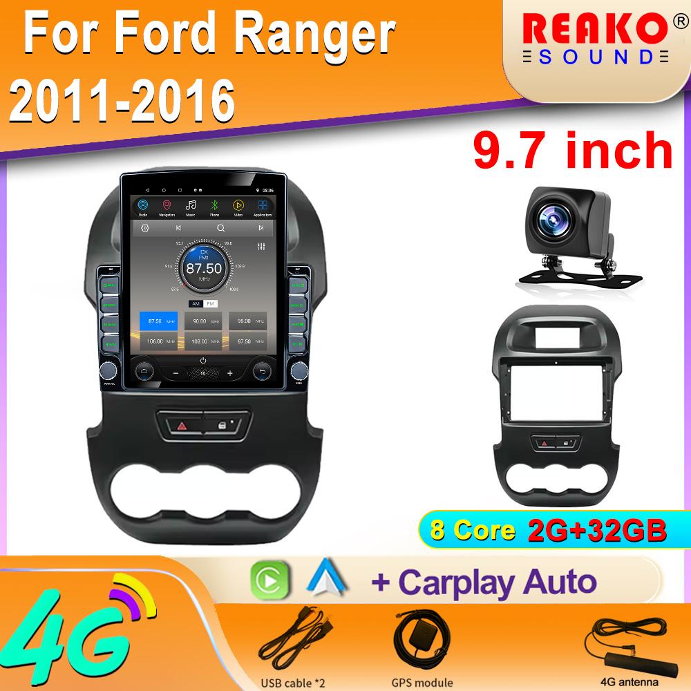 

9,7-дюймовый вертикальный экран Tesla Android автомобильное радио для Ford Ranger 2011-2016 GPS-навигация Carplay мультимедийный видеоплеер 8 core 2GB+32GB