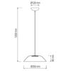 Suspension LED gamelle blanc 6W (Eq. 48W) Diam. 350mm