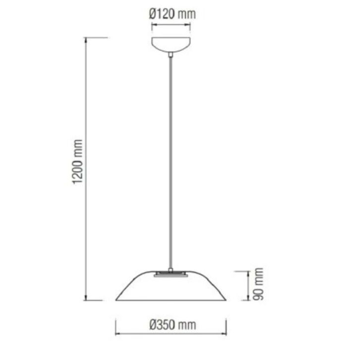 Suspension LED gamelle blanc 6W (Eq. 48W) Diam. 350mm