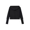 Nike Pure Color Printed Logo Hoodie Casual Sports Long Sleeve Sweatshirt Women Tops Black CJ3815-010