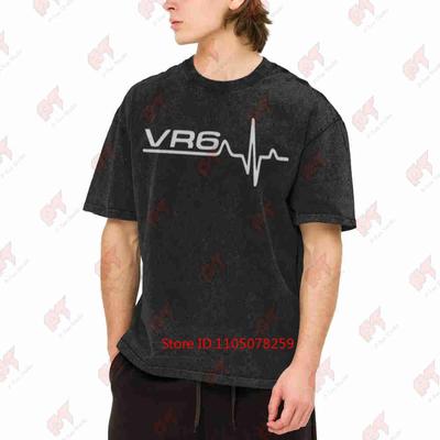 Vrheartbeatr6 Gaming Automotive Tech Vintage Washed Tee Pure Cotton T-Shirt