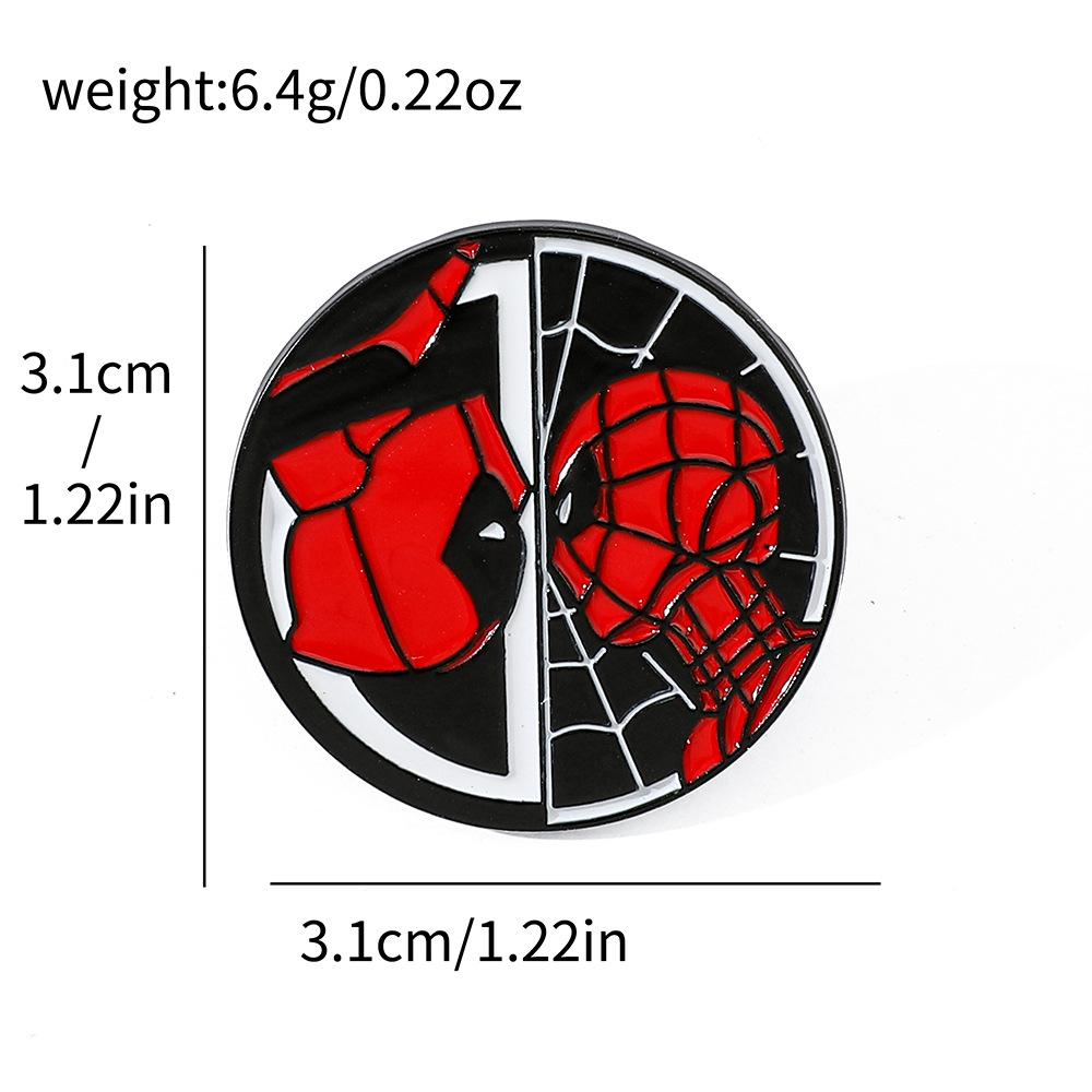 

European and American film and television characters superhero metal badge Marvel Deadpool Spider-Man Wolverine alloy brooch