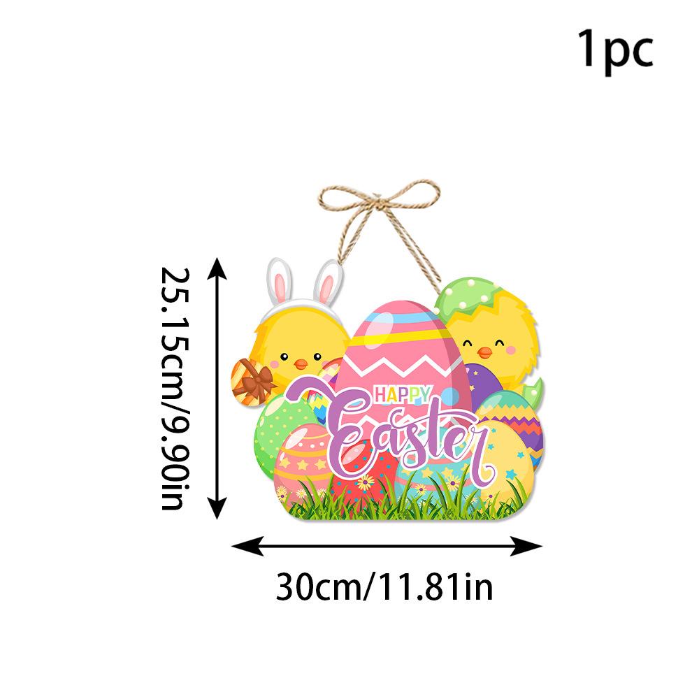 New Style, Easter, Cartoon Cute Bunny, Paper, Door Hanging, Party Scene Decoration, Decorative Pendant Supplies