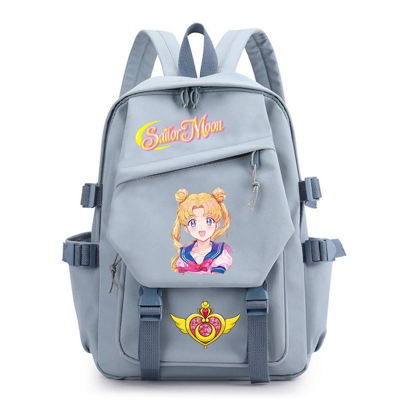 Zaino Stampa Anime Sailor Moon per Ragazzi Studenti Viaggio Leggero in Nylon Borsa Scolastica con Spallacci Imbottiti