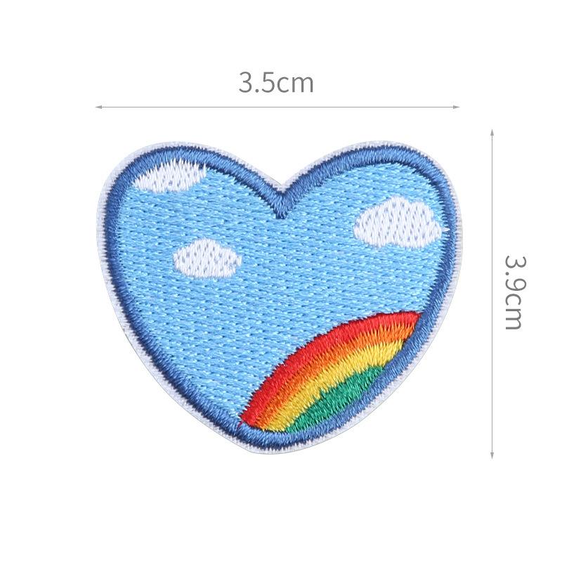 Seam-Free Down Jacket Patch Sticker, Self-Adhesive Love Embroidery Sticker, Clothes, Pants, Holes And No Marks, Repair Subsidy, Heart-Shaped Sticker