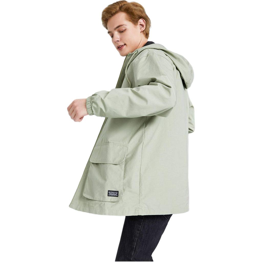 Levis Zipper Hooded Drawstring Jacket Men Jackets Green A0705-0000