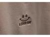 Plus Size 240 Jin Smiley Face Embroidered Raglan Long Sleeve Brushed Thermal Fleece Women's Fall/Winter Base Layer Top