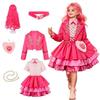 2026 New Hot Descendants Red Kids Dress Set Halloween Stage Performance Costume