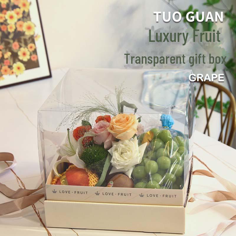 "Nordic Style Transparent Flower Gift Box for Valentine's, Birthday, or Cake"