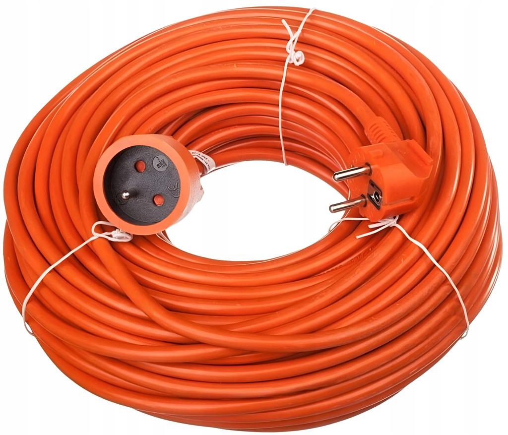 Przedłużacz ogrodowy 50m 3x2,5mm² gruby pomarańczowy kabel budowlany
