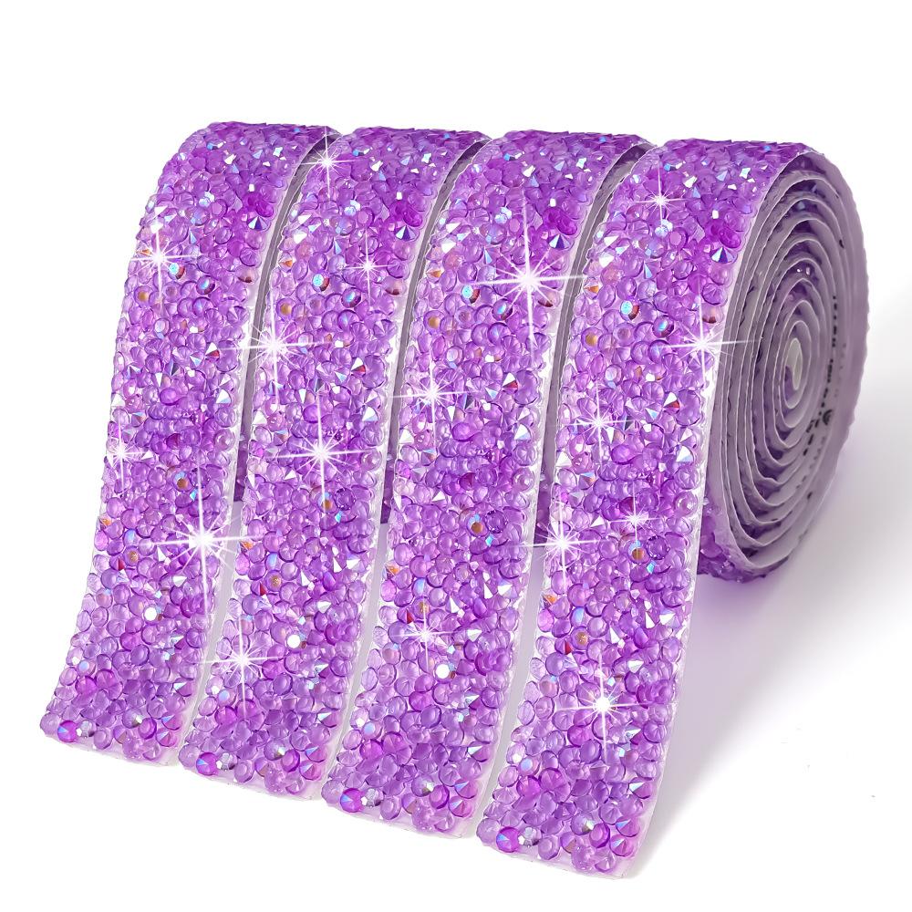 Drill Sticker Resin Drill Belt Diy Jewelry Adhesive Flash Drill Sticker Drill Clothing Accessories Decorative Strip Hot Drill Self-Adhesive Strip